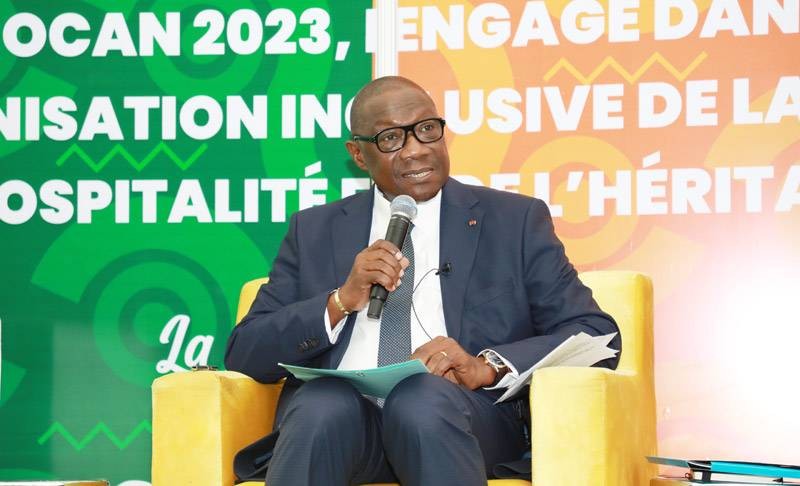 Le ministre François Albert Amichia, président du Cocan. (Ph: Honoré Bosson)