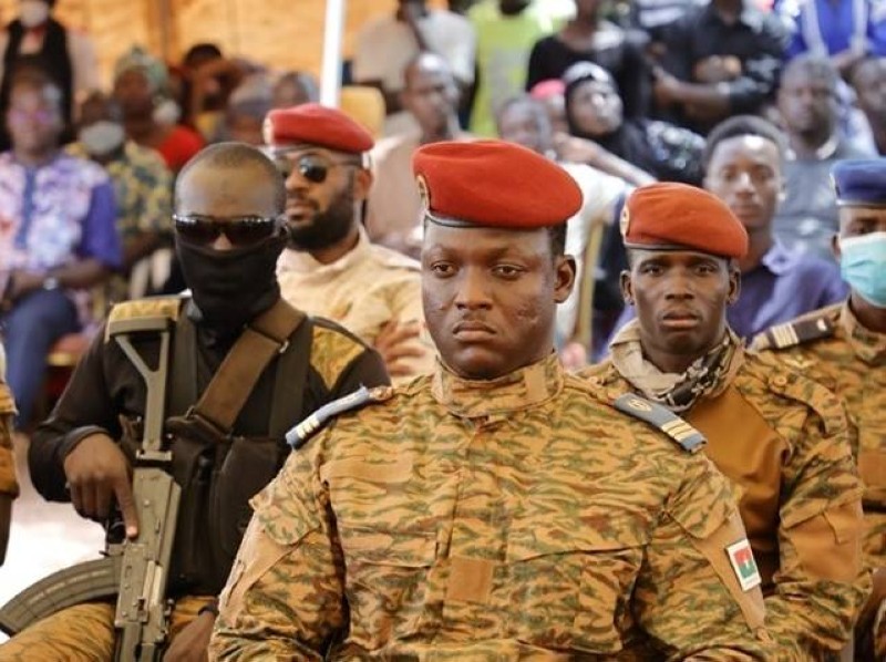Le président de la transition,  le Capitaine Ibrahim Traoré