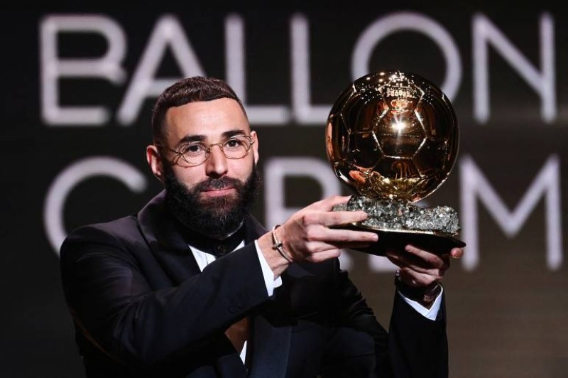 Karim Benzema, sacré vainqueur du ballon d'Or 2022. (DR)