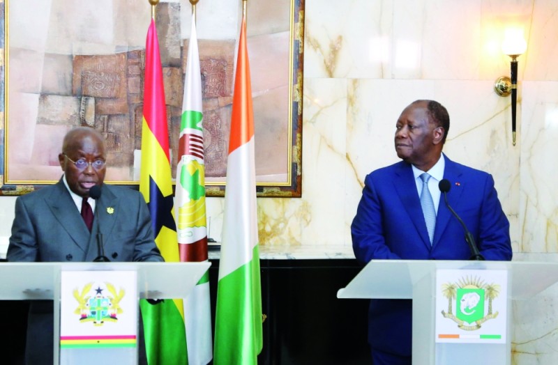 Le Président Alassane Ouattara a remercié son homologue du Ghana, Nana Akufo-Addo, pour son implication dans la résolution de la crise post-électorale ivoirienne de 2010. (Ph: Poro Dagnogo)