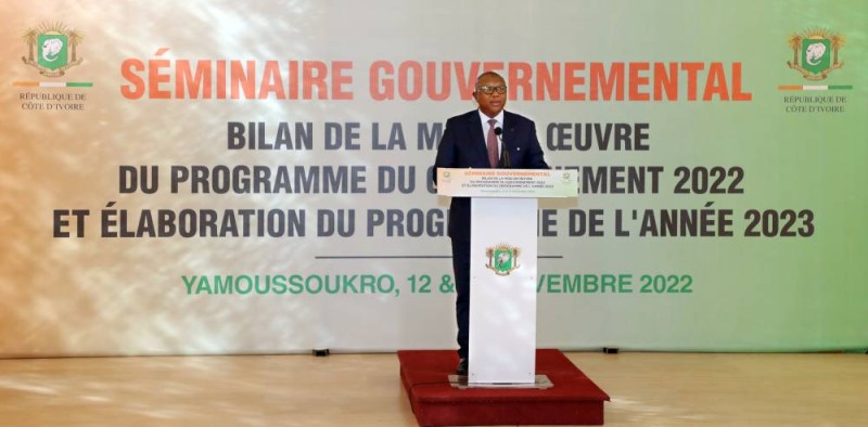 Amadou Coulibaly, le porte-parole du gouvernement a fait le compte rendu des décisions qui ont sanctionné ce séminaire. (Ph: Honoré Bosson)