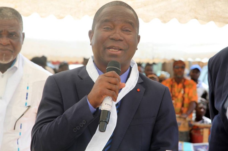 Le vice-gouverneur du district des Lagunes, Ayé Ayé Marcellin, a représenté le ministre-gouverneur, à la cérémonie qui a eu lieu à Dabou, chef-lieu du District. (Ph : Véronique Dadié)  