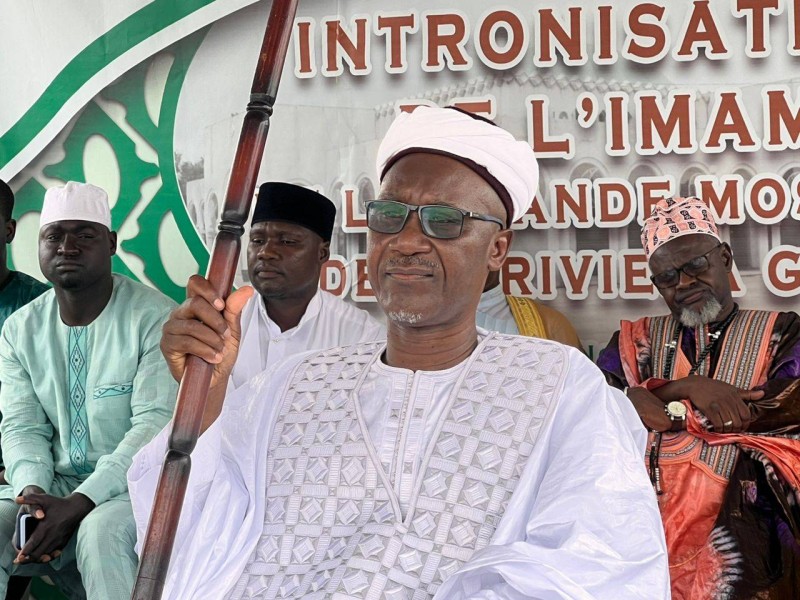 Le nouvel imam principal de la grande mosquée de la Riviera Golf, Moumine Traoré. (Ph: Dr)
