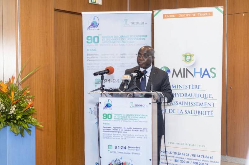 Le ministre de l’Hydraulique et de l’Assainissement, Bouaké Fofana