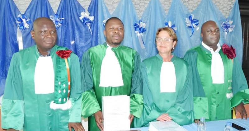 Docteur Yéo Donalougo Allassane (2e à partir de la gauche) propose son expertise juridique dans l’élaboration des textes de loi pour l’obtention de fonds pour lutter contre le changement climatique. (Ph: Dr)