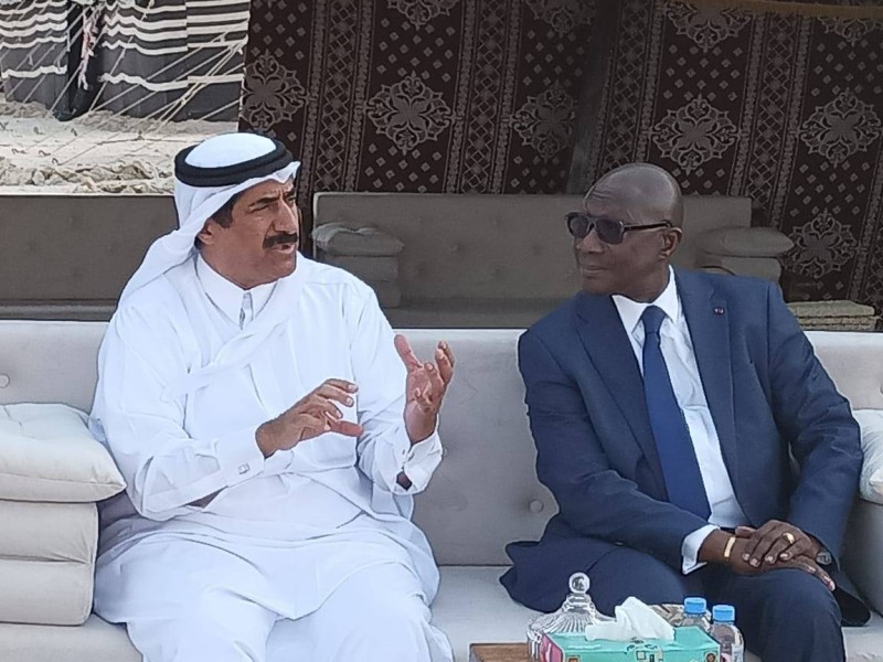 Le président François Amichia et le conseiller de l'Emir sont en phase sur plusieurs dossiers. (Ph: Dr)
