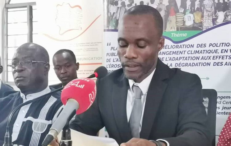 Oscar Gaguy, chef du projet BenKadi à la Csci, lors de la conférence de presse. (Ph: Dr)