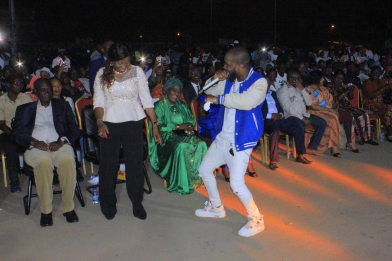 Kandia Camara esquissant des pas de danse. (Ph: Dr)