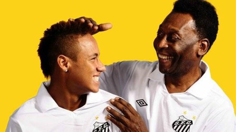Pelé est un modèle pour Neymar. (Ph: Dr)