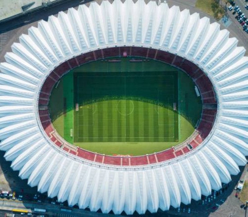 La maquette d'un stade. (Ph: Dr)