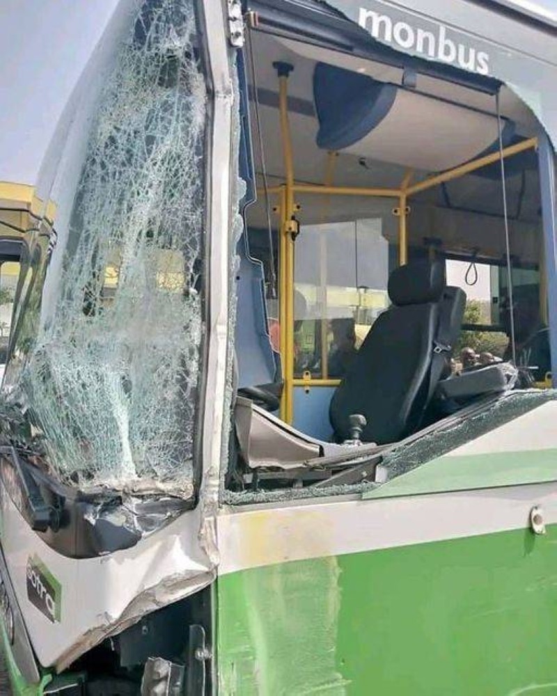 L'état du bus à la suite de cet accident. (Sercom Sotra)