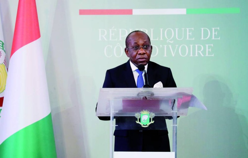 le vice-doyen du corps diplomatique accrédité en Côte d’Ivoire, l’ambassadeur du Gabon, Faustin Mounguengui-Nigou. (Ph: Honoré Bosson)