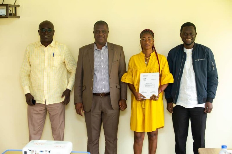 N’Da Marie-Claude Kouassi a obtenu la note de 16/20 avec la mention très honorable. (Ph: Dr)