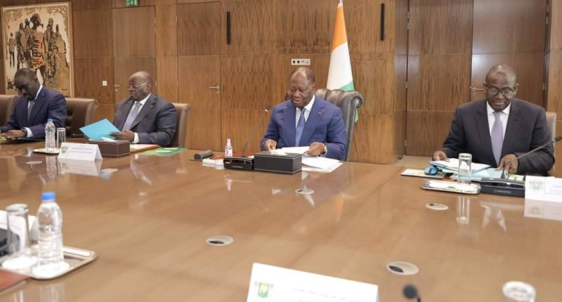 Le président de la République Alassane Ouattara lors du CNS du 12 janvier 2023