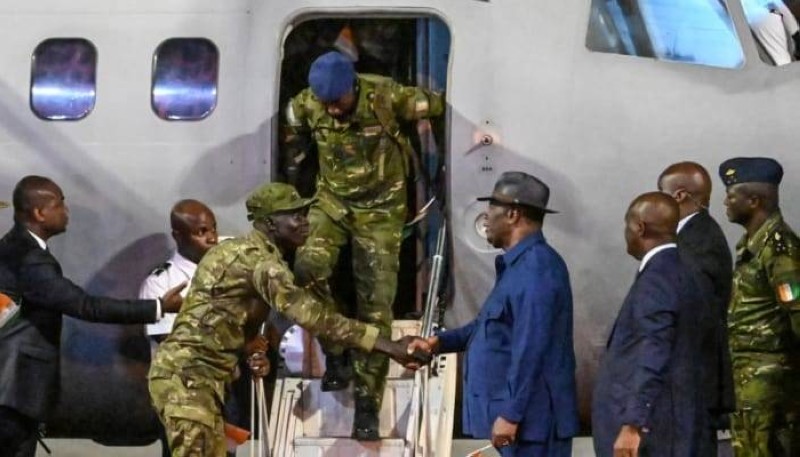 Les soldats ivoiriens à leur arrivée