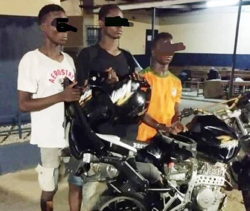 Fin de course pour un groupe de voleurs de motos. (Ph: Dr)