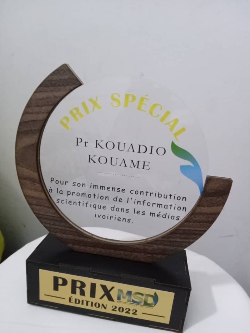 Le prix du Pr Kouadio Kouamé