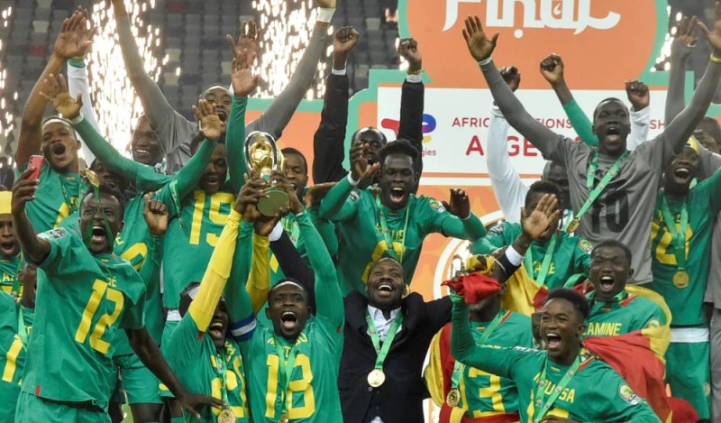 Les lions de la Teranga  vainqueurs du CHAN 2023 (Dr) 
