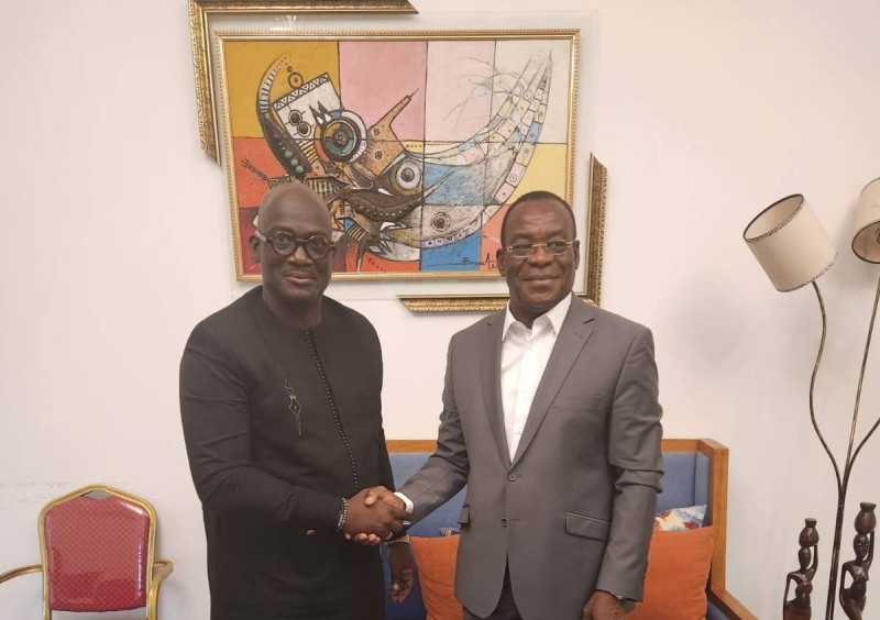 Le président Pascal Affi N'guessan et le candidat déclaré Ismaël Demy
