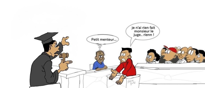 La relation entre "vieux-père" et "fils" du quartier a pris un coup depuis quelque temps. (Caricature de Steves Golé)