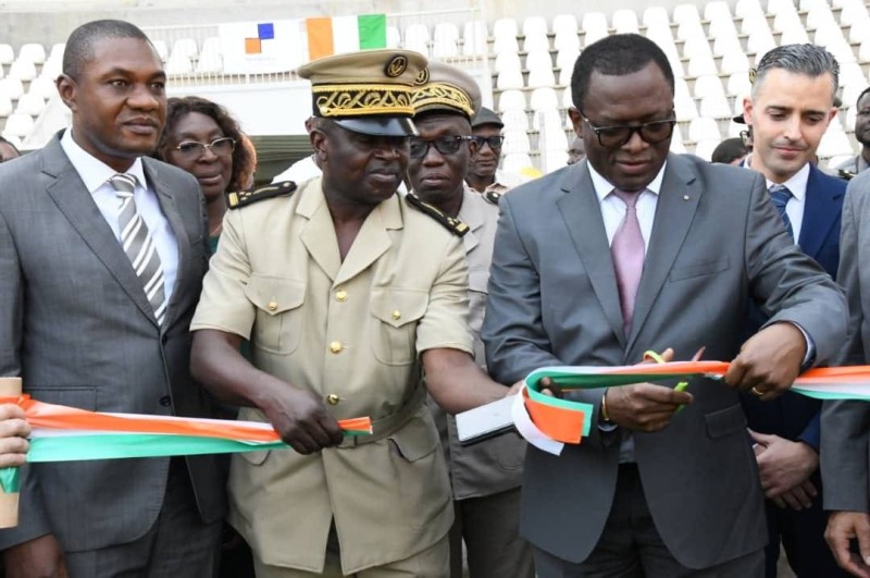 CAN Côte d’Ivoire 2023 : le ministre ivoirien en charge des sports réceptionne les clés du stade de la paix de Bouaké. (Ph: DR)