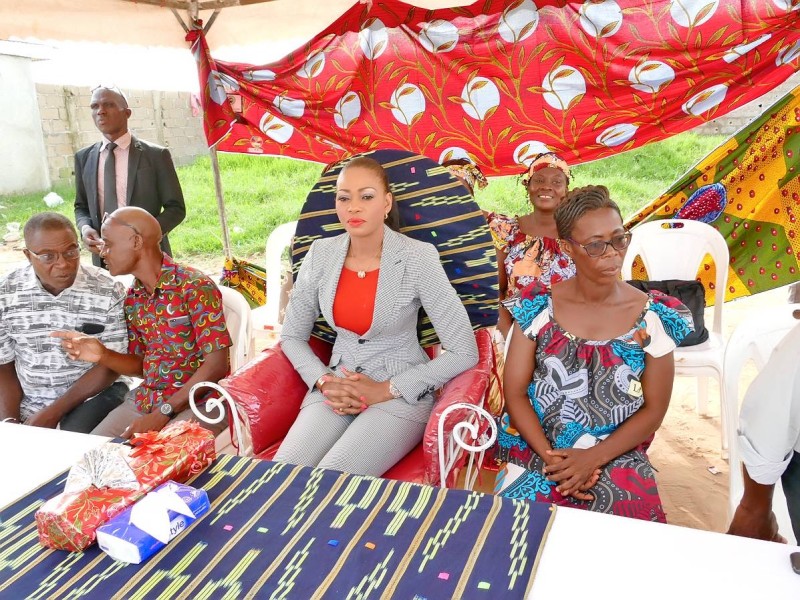 Marie Carine Bladi, présidente du mouvement citoyen dénommé ‘’Nouvel Ivoirien, Côte d’Ivoire Nouvelle (Nicin)’’ promet son soutien aux femmes de la commune d’Abobo. (Ph: Dr)
