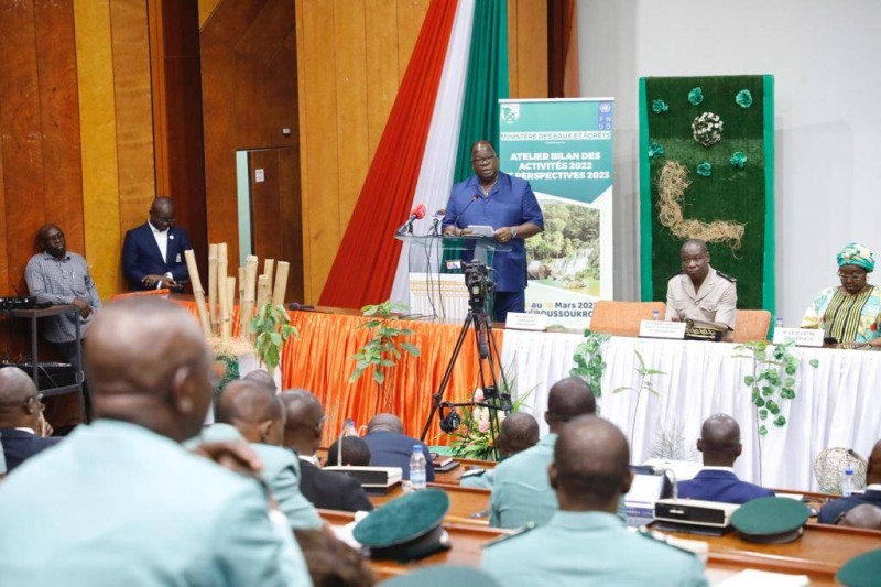 Le ministre des Eaux et Forêts Laurent Tchagba à la clôture de l'atelier