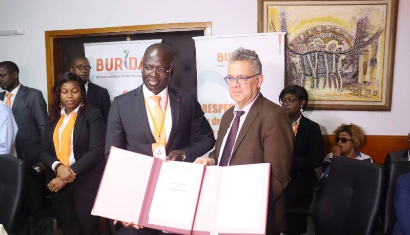 Le Dg du Burida Ouattara et Laurent Bonneau, directeur de l'Institut français