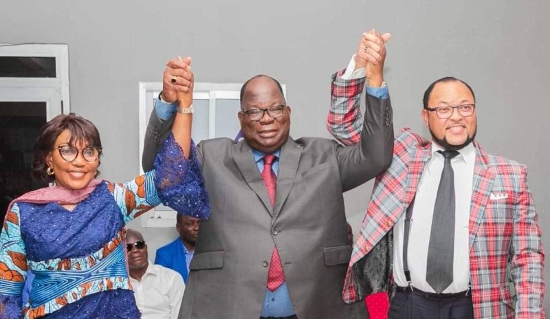 Le candidat Laurent Tchagba et les départementaux Mariam Fétégué et Koulibaly, Monney Georges Yves