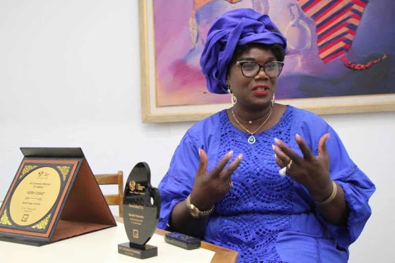 Beude Yolande dit Bedyyoul, Artiste-peintre. (Ph: Joséphine Kouadio)