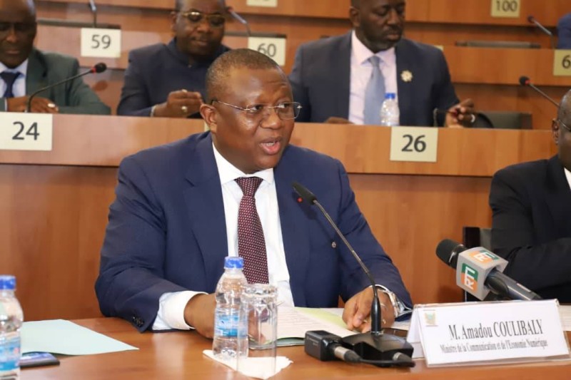 Le ministre de la Communication et de l’Économie numérique, Amadou Coulibaly. (DR)