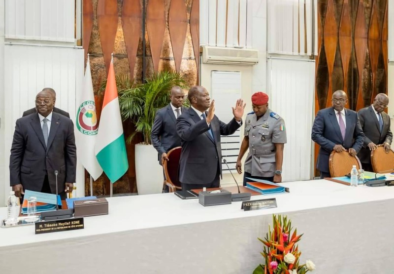 Le Président Alassane Ouattara au Conseil des ministres de ce jeudi 15 juin 2023