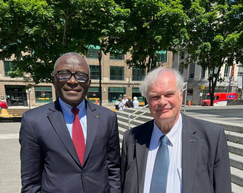 Dr Ali Diomandé, ici en compagnie du Prof Serges Quesnel, président de la Sqep.
