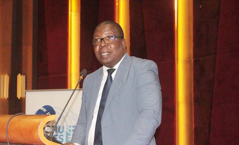 Rodrigue N’Guessan, directeur général du Développement rural au ministère d'Etat, ministère de l’Agriculture et du Développement rural, a ouvert la conférence. (Ph: Dr)