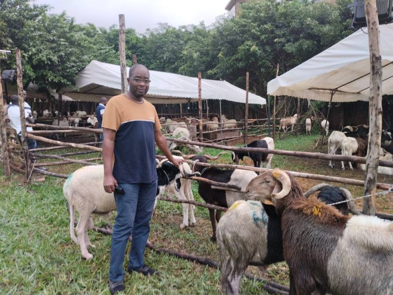 Dr. Dagnogo Komissiri, Directeur des abattoirs et de l’hygiène alimentaire sur un site pour s'assurer que tout se passe dans les règles. (Photo DR)