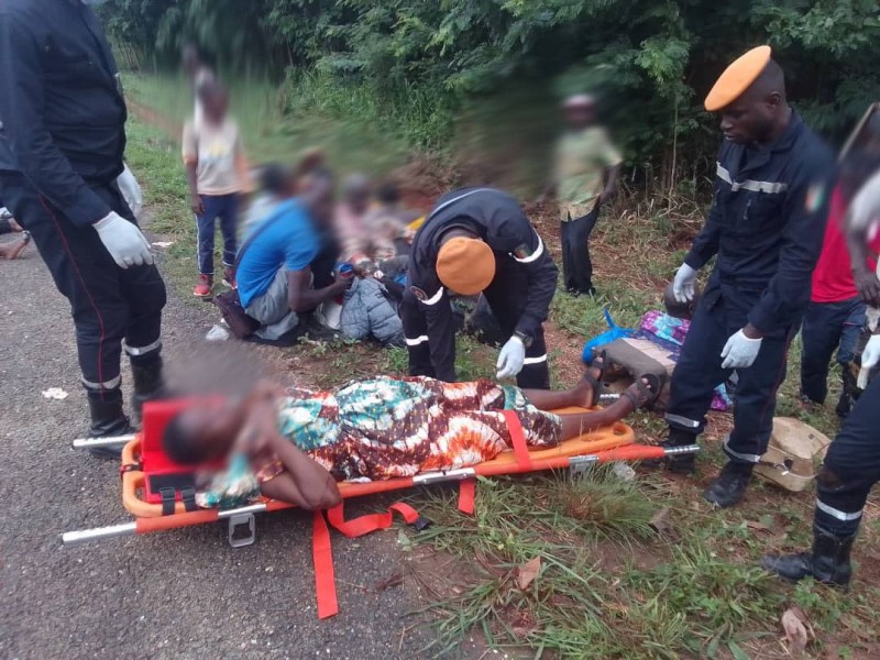Les graves blessés ont été évacués au CHR d'Abengourou. (Dr)