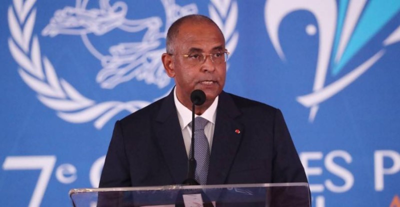 Le Premier ministre Patrick Achi lors  du 27e Congrès de l’Upu,à Abidjan