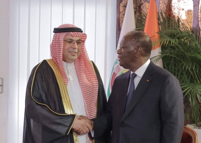 SEM Saad Bin Bakheat Al-Qathami et le Président Alassane Ouattara