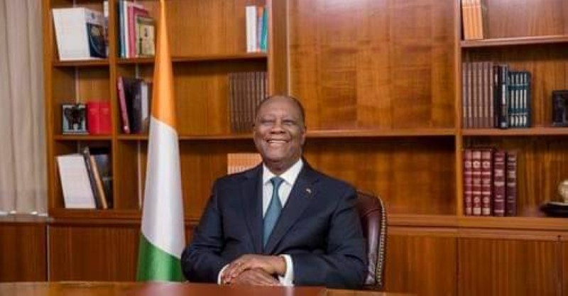 Alassane Ouattara s'adresse au Congrès le mardi 18 juillet 2023 à Abidjan. (DR)