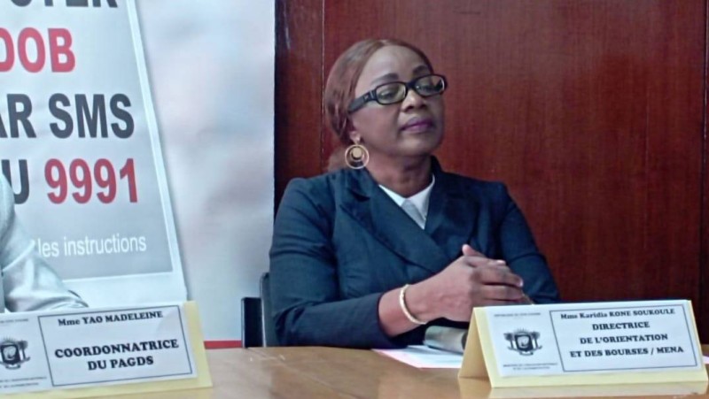 La Directrice de l’orientation et des bourses (Dob), Karidia Koné Soukoulé  (Cicg)