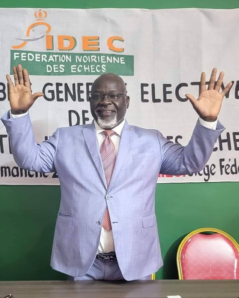 Justin Brou, nouveau patron  de la Fédération ivoirienne des échecs (DR)