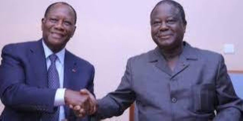 Alassane Ouattara et Henri Konan Bédié. (Ph: Dr)