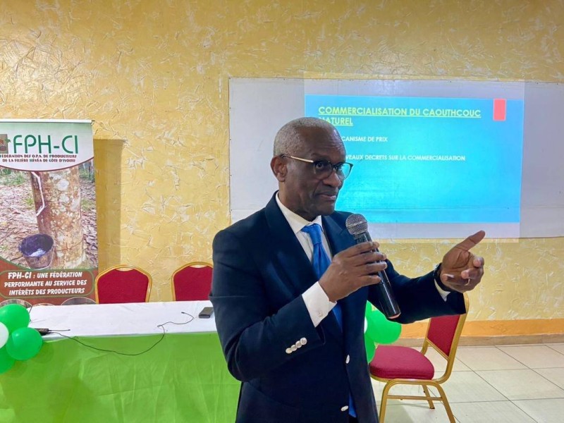 Koblavi-Dibi Michel, PCA de la Fédération des organisations professionnelles agricoles de producteurs de la filière Hévéa de Côte d'Ivoire (Fph-CI). (Photo DR)