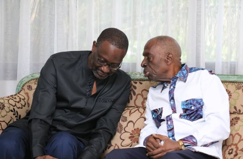 Tidjane Thiam et le président par intérime du Pdci, le Pr Cowpli Bony