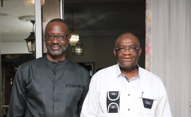 Tidjane Thiam, membre du Bureau politique du Pdci et Maurice Kacou Guikahué le Secrétaire exécutif en chef du Pdci