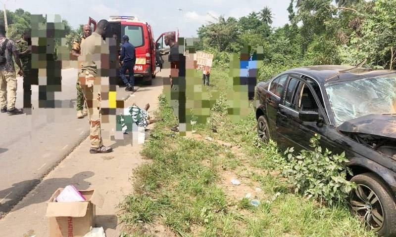 L'accident a eu lieu sur l'axe Yamoussoukro-Infra (Ph: Gspm)