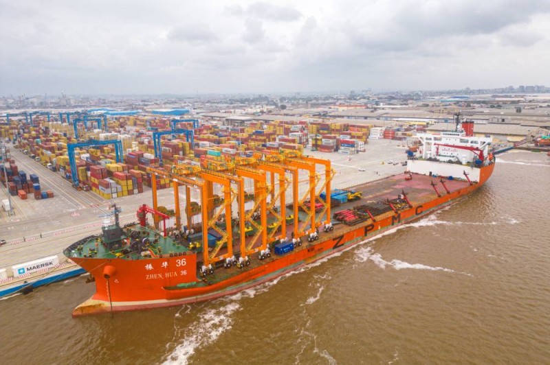 Photo portique de Côte d'Ivoire Terminal. (Ph: Dr)