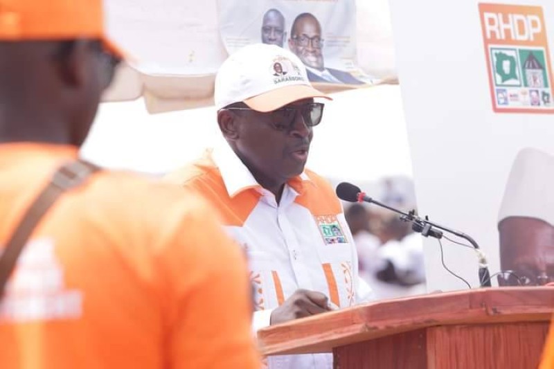 Fidèle Sarassoro, le candidat du Rhdp, se dit confiant pour sa victoire. (Ph: Dr)