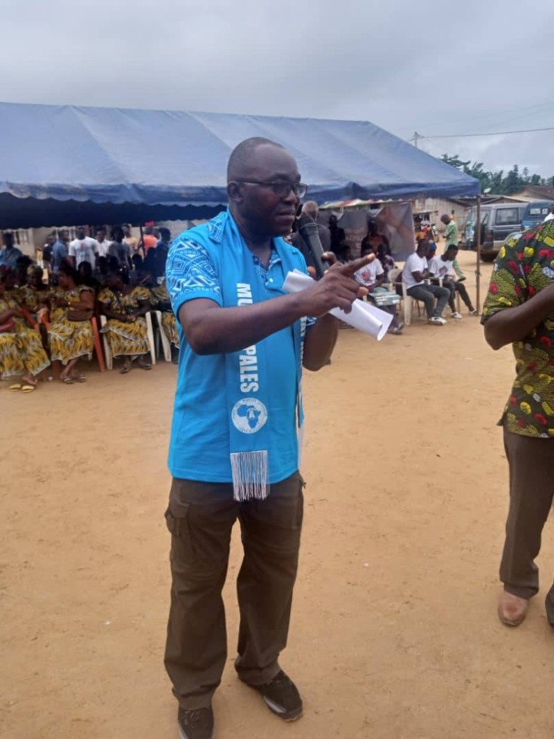 Okaingni Okaingni Louis du Ppa-ci pour les municipales à Alépé. (Ph: Dr)