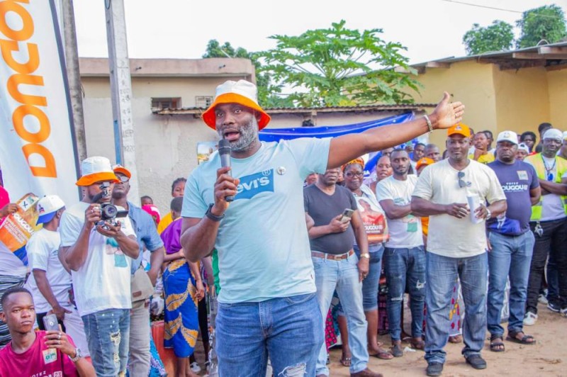 Issouf Doumbia appelle les Bingervileois à continuer la marche vers le développement. (Ph: Bavane)